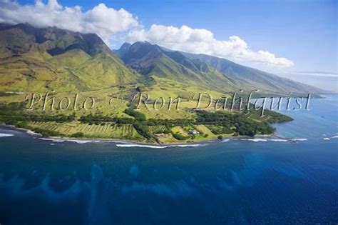 Aerial Of Olowalu And West Maui Mountains Maui Hawaii
