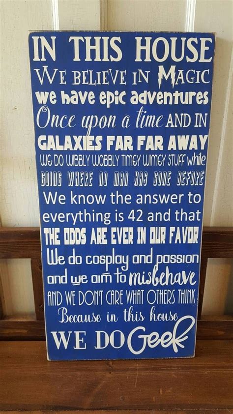 We Do Geek Sign House Rules Wood Sign In By Onceuponavinylbyliv