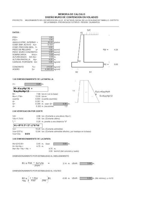 Pdf Dise O Muro De Contencion Dokumen Tips