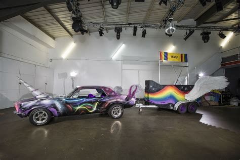 Classic Ford Mustang Transformed Into Rainbow Coloured Unicorn Up For