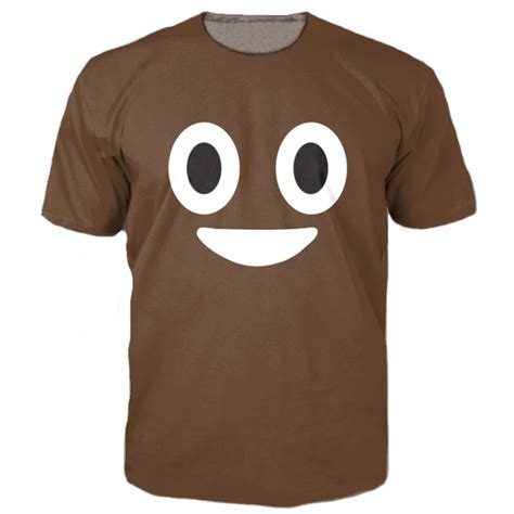 New Arrive Poop Emoji T Shirt Cute Turd Characters 3d Print T Shirt