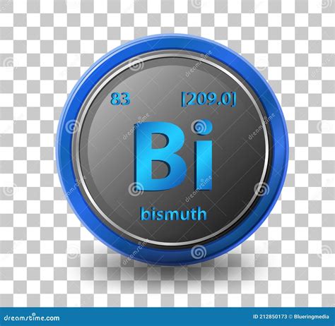 Bismuth Chemical Element Chemical Symbol With Atomic Number And Atomic