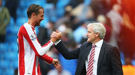 Premier League Mark Hughes Insists Peter Crouch Is Not Set To Leave