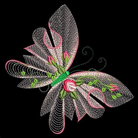 Unique Embroidered Butterflies Machine Embroidery Designs Sewing