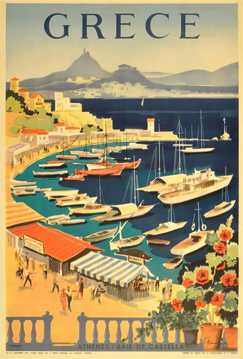 Greece Original Vintage Travel Poster Vintage Poster
