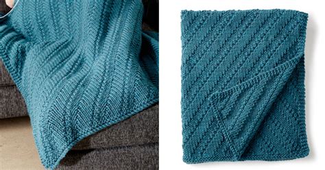 Reversible Knitted Lap Blanket Free Knitting Pattern