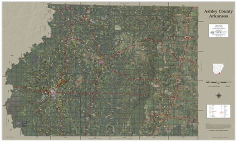 Ashley County Arkansas 2021 Aerial Wall Map Mapping Solutions