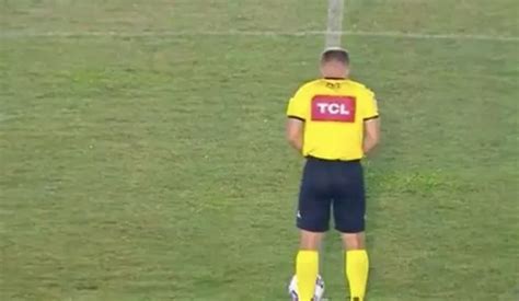 Referee Caught Urinating In Centre Of The Pitch Seconds Before Kickoff