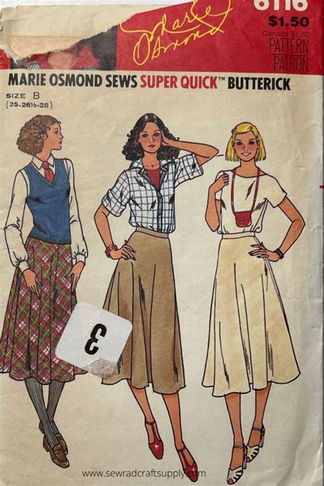 70s marie osmond sews super quick misses skirt pattern midi etsy skirt patterns sewing