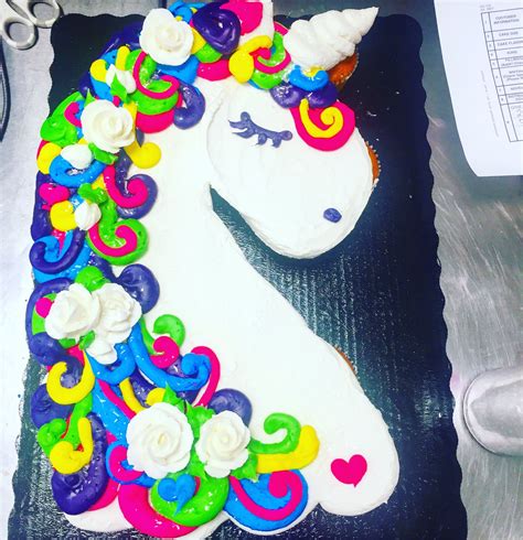 Unicorn Pull Apart Cupcake Cake Template