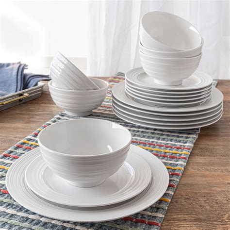 Better Homes And Gardens Anniston White Porcelain Round Dinner Plate