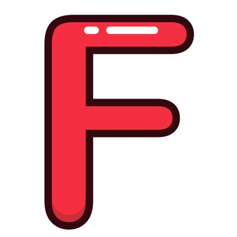 F Letter Red Alphabet Letters Icon Free Download