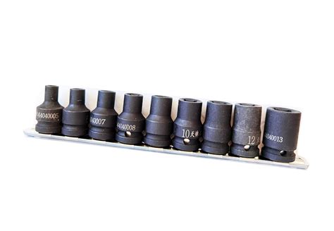 5 14mm 10pc 12 Dr 4pt 4 Point Cr Mo Impact Socket Set For Square