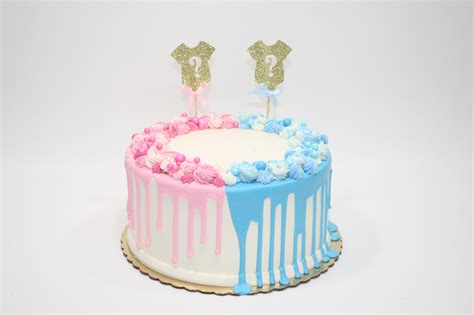 Gender Reveal Drip Cake Dessert Works