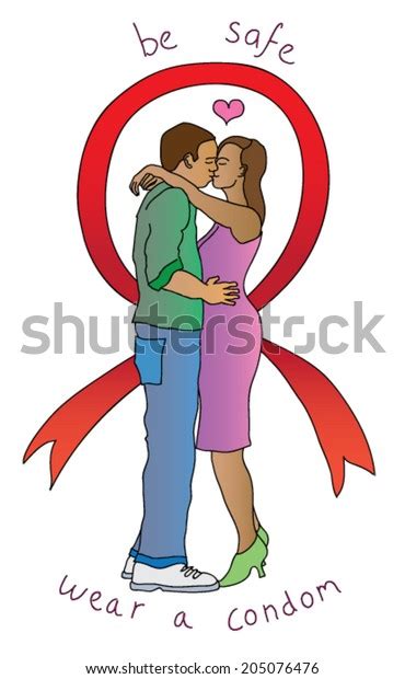 Hivaids Awareness Campaign Featuring African Couple Stock Vector