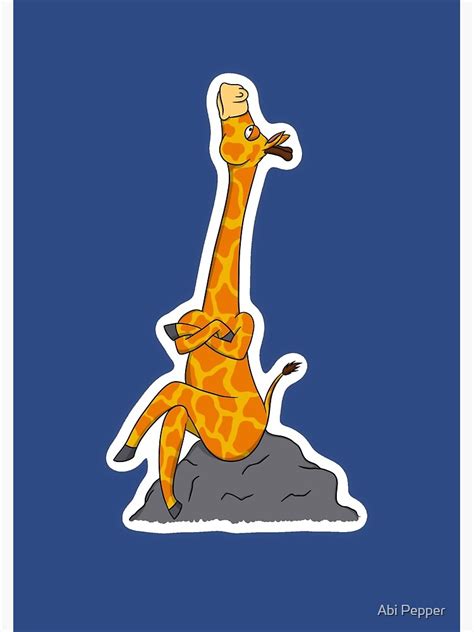 The Moody Giraffe Poster For Sale By Thepepperpants Redbubble