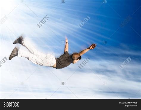Flying Man Young Man Image And Photo Free Trial Bigstock