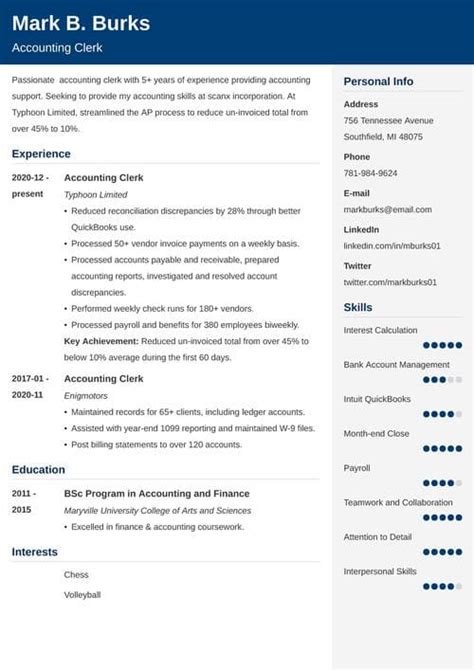 Us Resume Format American Style Resume Template