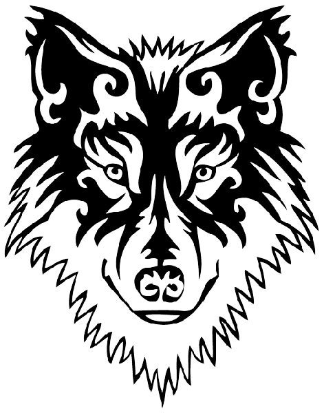 Tribal Wolf Head Png