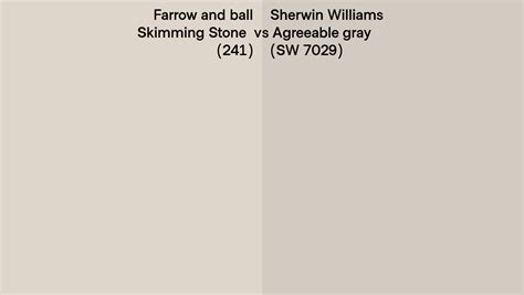 Farrow And Ball Skimming Stone 241 Vs Sherwin Williams Agreeable Gray