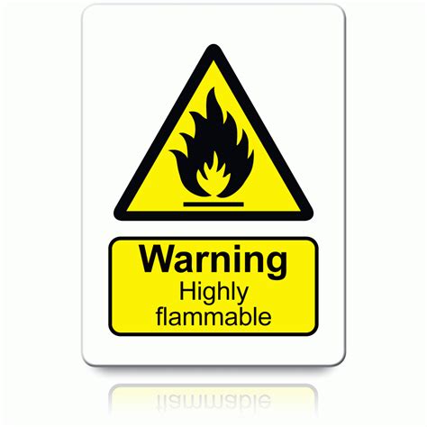 Buy Warning Highly Flammable Labels Danger And Warning Stickers