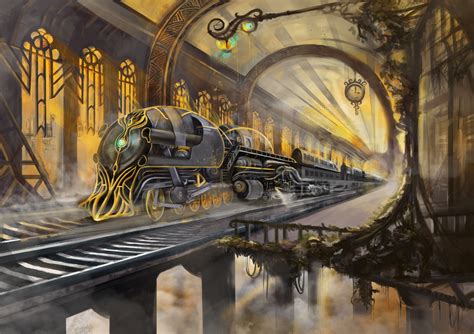 Steampunk Train Art