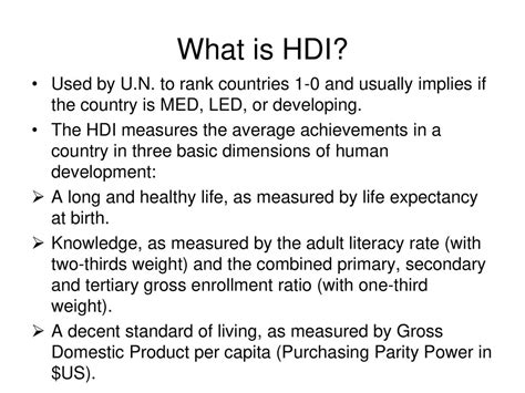 human development index ppt download