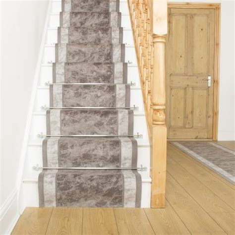 Elegant 3d effect border design rug fine grey indoor outdoor carpet weatherproof. Mas Gray Stair Runners | Stair runner, Indoor outdoor ...