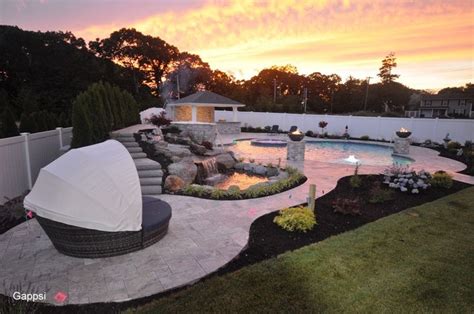 Backyard Design Gunite Pool Masonry And Landscape By Gappsi Gunite