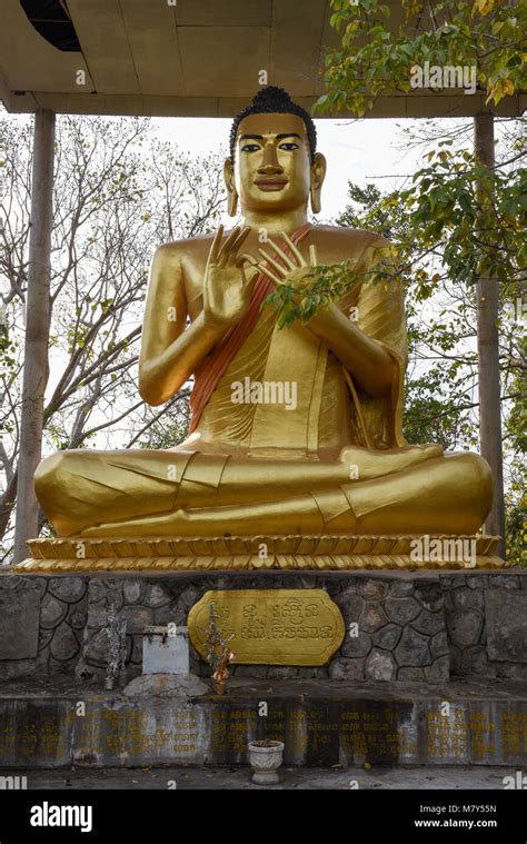 Buddhist Temple Of Mount Phnom Sampeau At Battambang On Cambodia Stock