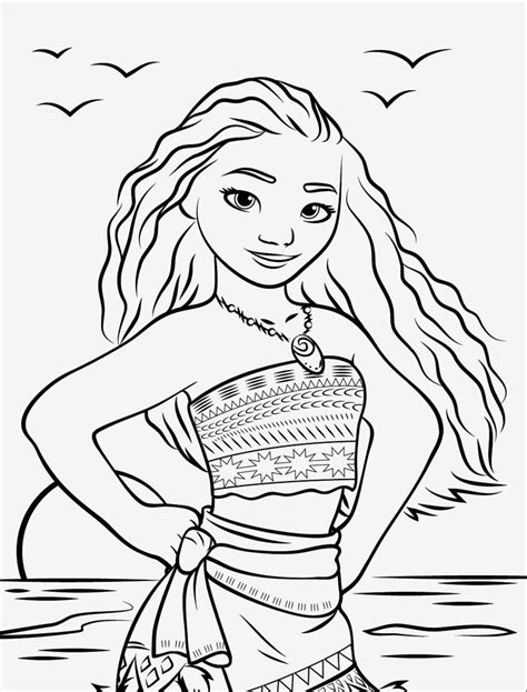 Vaiana Moana Ausmalbild E Disney Prinzessin Malvorlagen