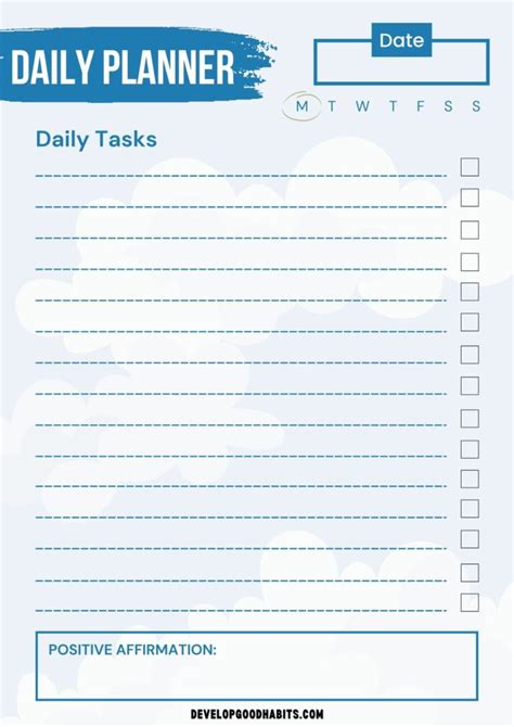 Free Printable Daily Planner Templates For