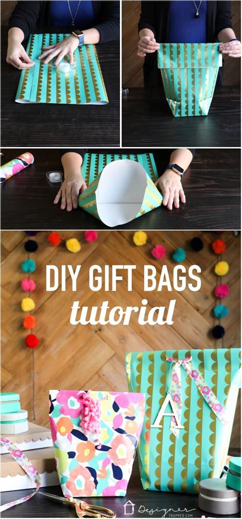 How To Make A T Bag From Wrapping Paper Ts Wrapping Diy Creative Diy Ts T Bags Diy