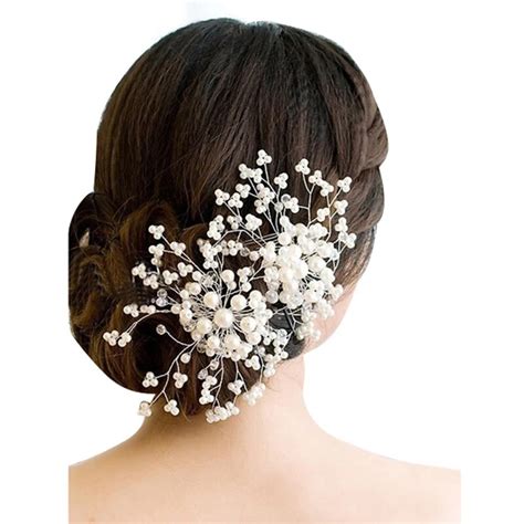 Crystal Flower Faux Rhinestone Wedding Bridal Flower Hair Clip Hairpin