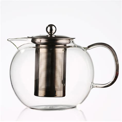 Wholesale Turkey Heat Resistant Pyrex Glass Teapot With Infuser With Candle Heating In Chinese