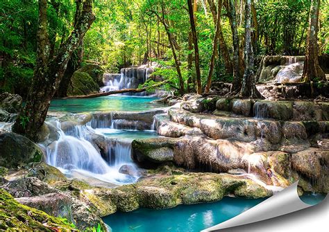 Artbay Tropical Waterfall In The Forest Poster Xxl 1188 X 84 Cm