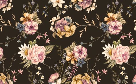 Vintage Floral Wallpaper For Walls Victorian Flora