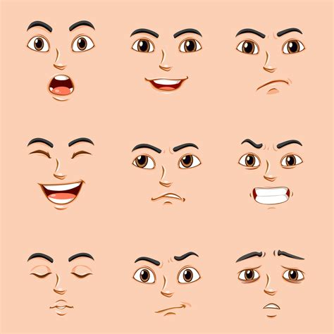 Face Expression Set Vector Illustration Emoticon Cartoon Stock Vector 893