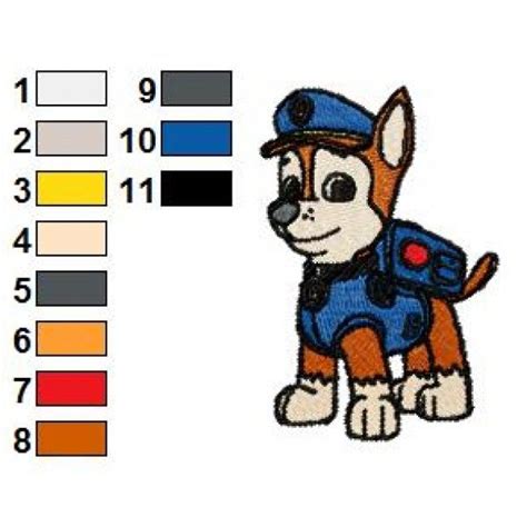 Chase Paw Patrol Embroidery Design Free Machine Embroidery Designs