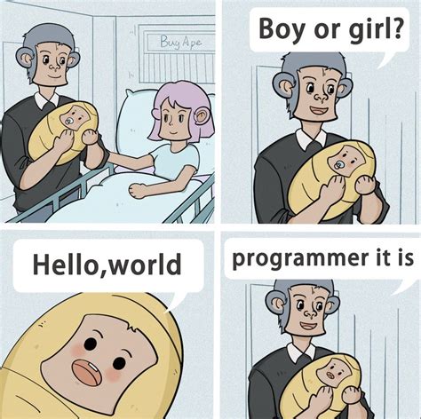 Ape Themed Programmer Meme Hello World Meme By Apecoding Memedroid