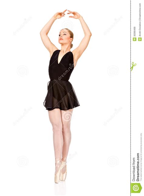 La Bailarina Maravillosa Joven Está Bailando Agraciado Imagen De