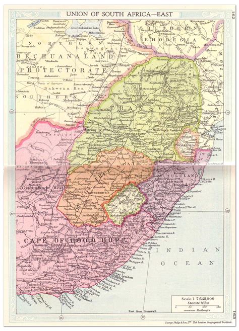 South Africa Union East Map 1935 Philatelic Database
