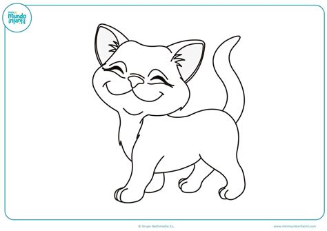 Gato Animado Para Colorear Dibujos De Gatos Para Colorear Az Dibujos