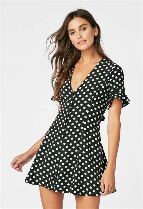 mini polka dot dress dresses in black polka dots get great deals at justfab