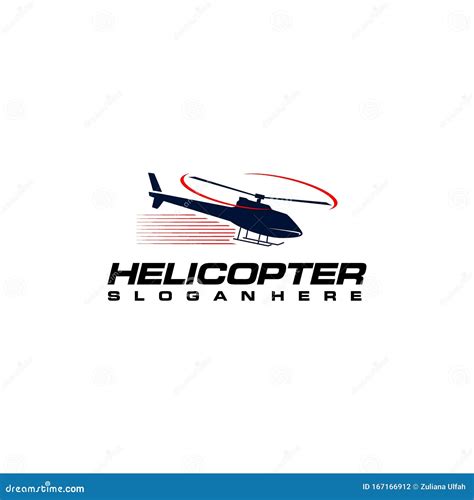 Simple Flat Helicopter Logo Design Vector Stock Image Stock Vector
