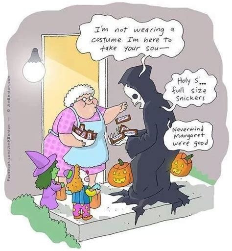 Grim Reaper On Halloween Full Size Snickers Funny Pictures Halloween Funny Funny Comics