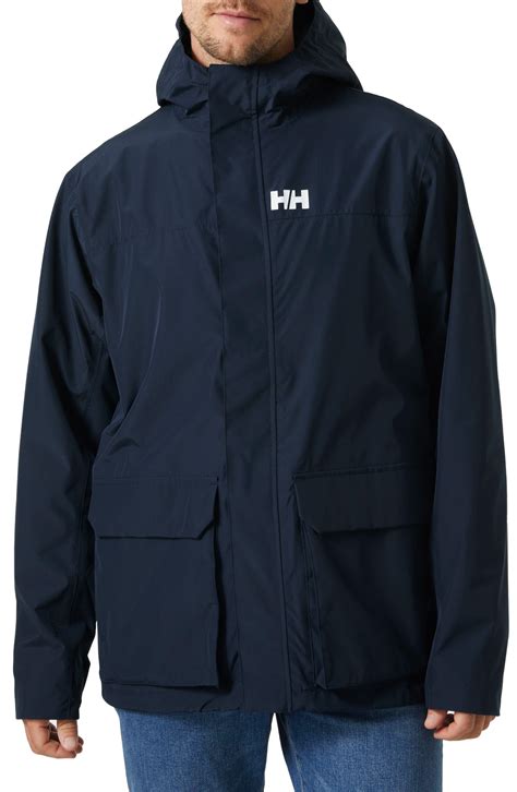 Helly Hansen T2 Utility Hooded Rain Jacket In Blue For Men Lyst