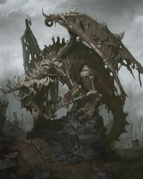 Zombie Dragon Mintoucan Dark Creatures Fantasy Dragon Fantasy