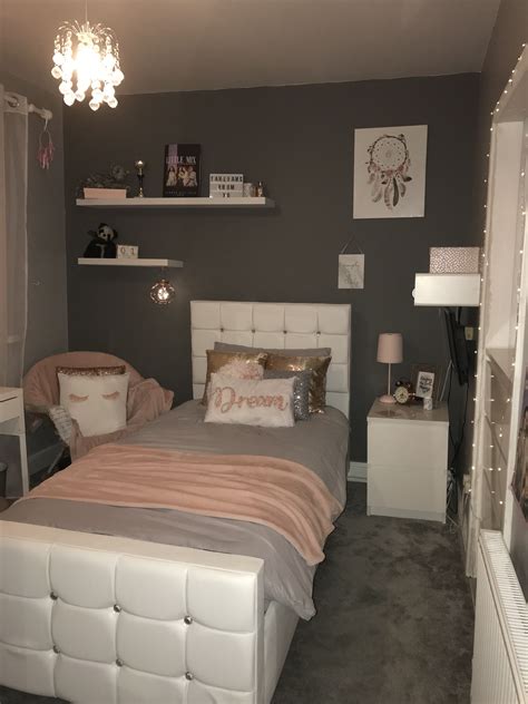 Enjoy free shipping on most stuff, even big stuff. Pink White Grey Rose Gold Themed Bedroom Eth Room Ideas In ...