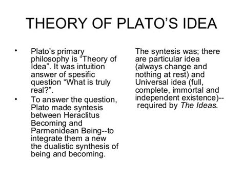 Theory Of Platos Idea